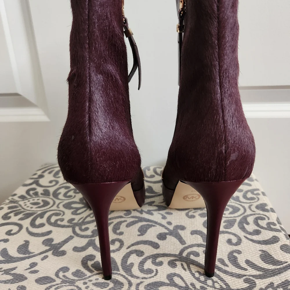 SOLD!!!!  Michael Kors Burgundy Ankle Booties - Picture 7 of 10
